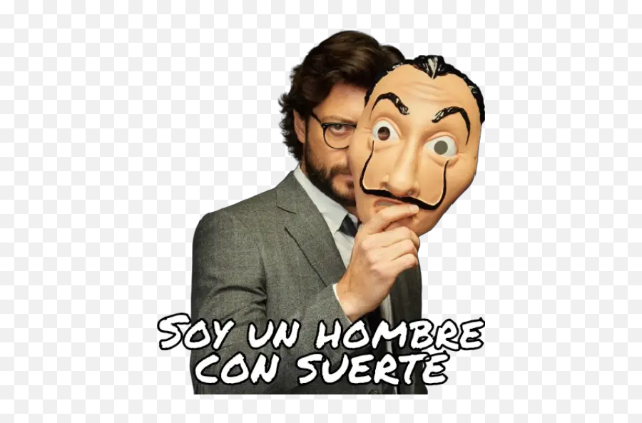 La Casa De Papel Stickers For Whatsapp - Money Heist Dali Emoji,Dance Emoticon Twityer