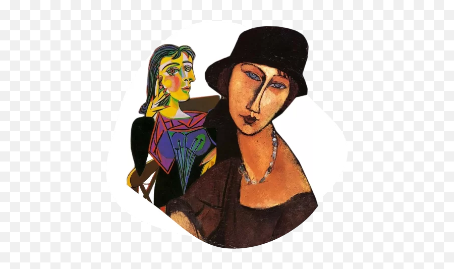 The History Of Art - Modigliani Jeanne With Necklace Emoji,Samantha Sang Emotion Artwork