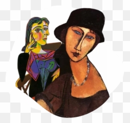 The History Of Art - Modigliani Jeanne With Necklace Emoji,Samantha Sang Emotion Artwork