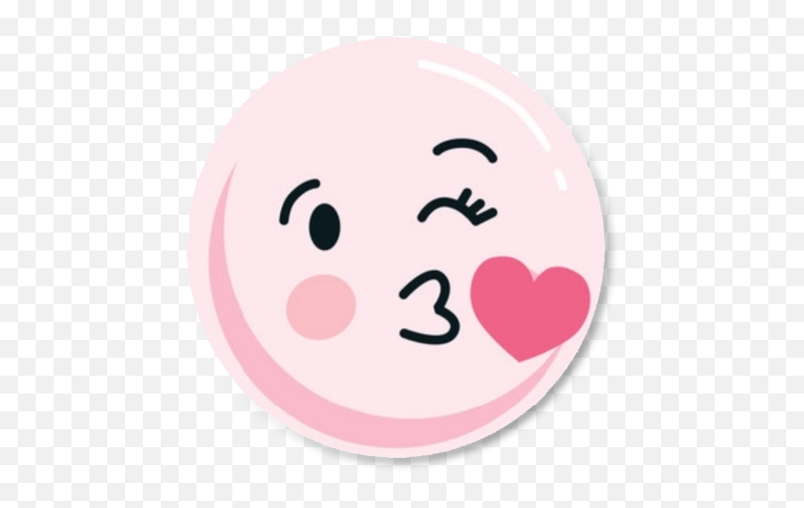 Girly Cute Sticker Pink Sticker By Carolynemalan2 - Kissy Face Png Emoji,Funny Stoner Emojis