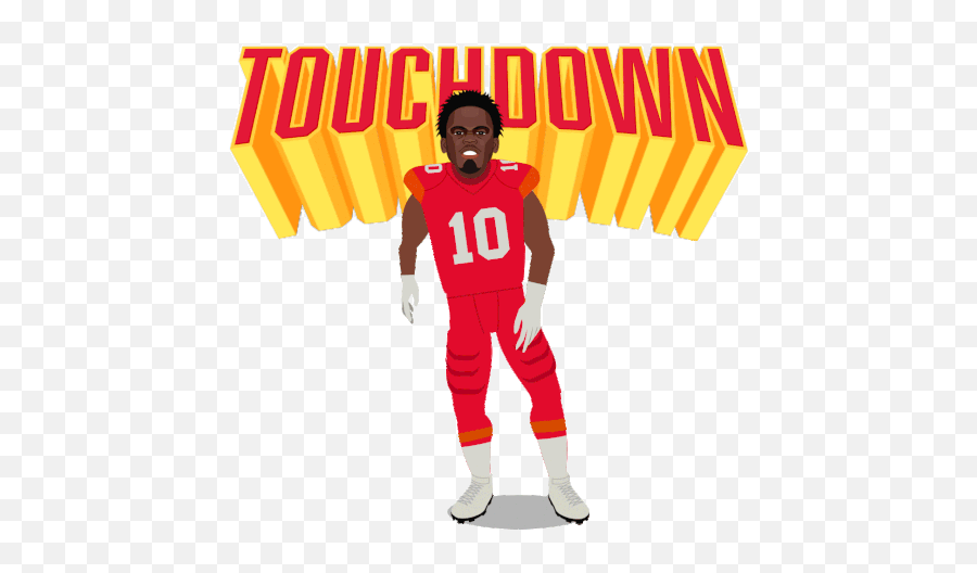 Sports Sportsmanias Gif - Tyreek Hill Gifs Cartoon Emoji,Emojis Touchdown