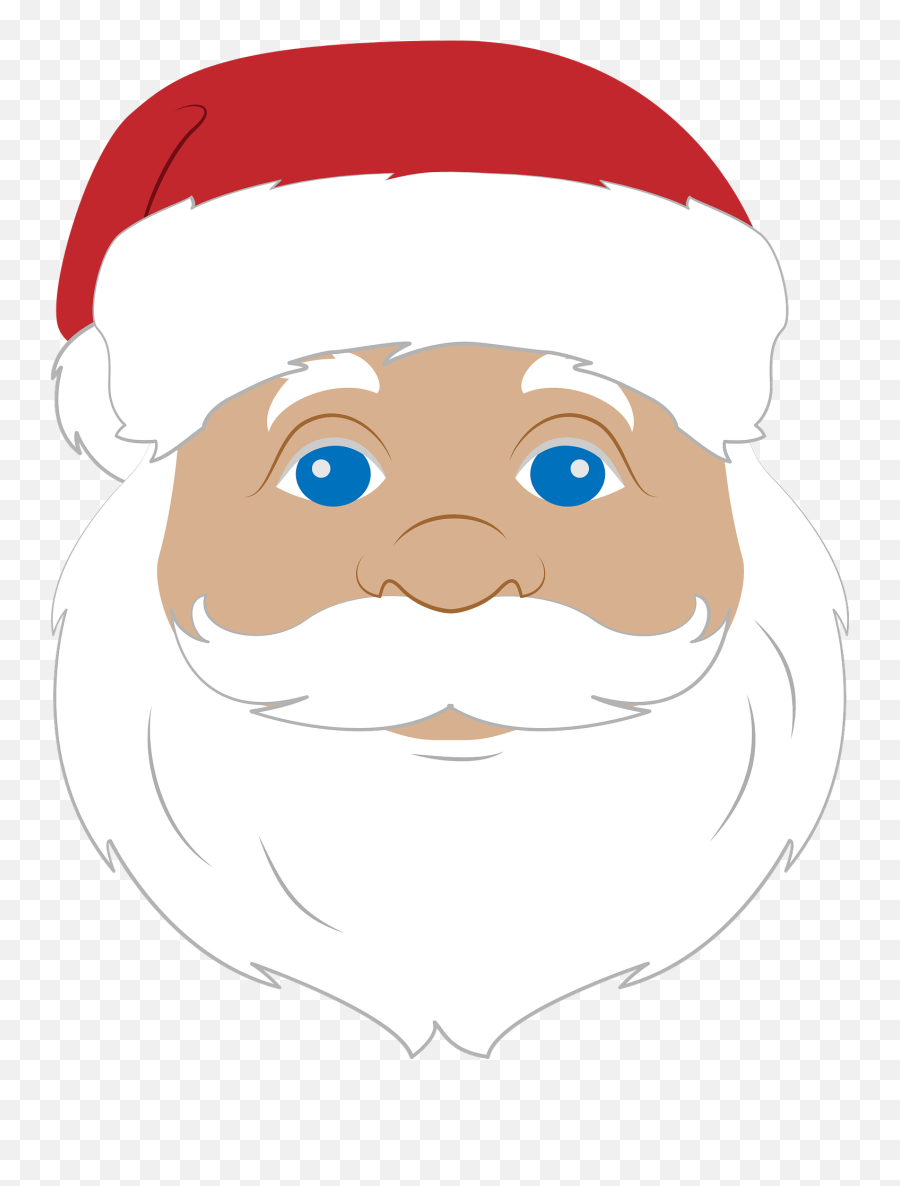 Santa Claus Face Clipart - Santas Face Clipart Emoji,Santa Face Emojis