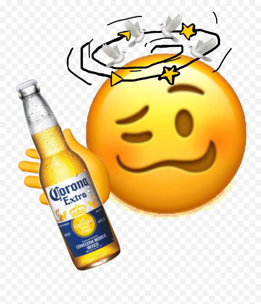 Coronabeer Emoji Lol Sticker - Happy,Drinking Emoticons For Fb