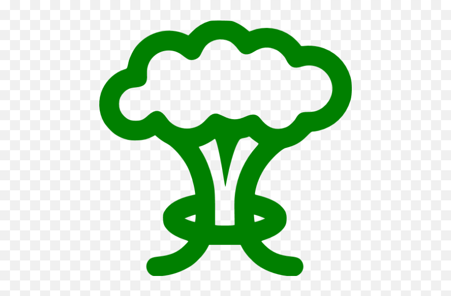 Green Mushroom Cloud Icon - Mushroom Clouds Clip Art Emoji,Cloud With Question Mark Emojis