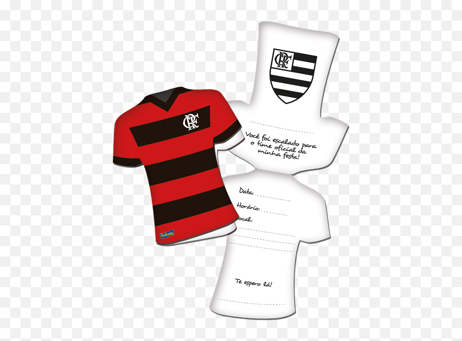 Convite Camisa Flamengo C8 60018 Fest Sonho - Convite De Aniversário Do Flamengo Emoji,Fazendo A Minha Festa Emoji