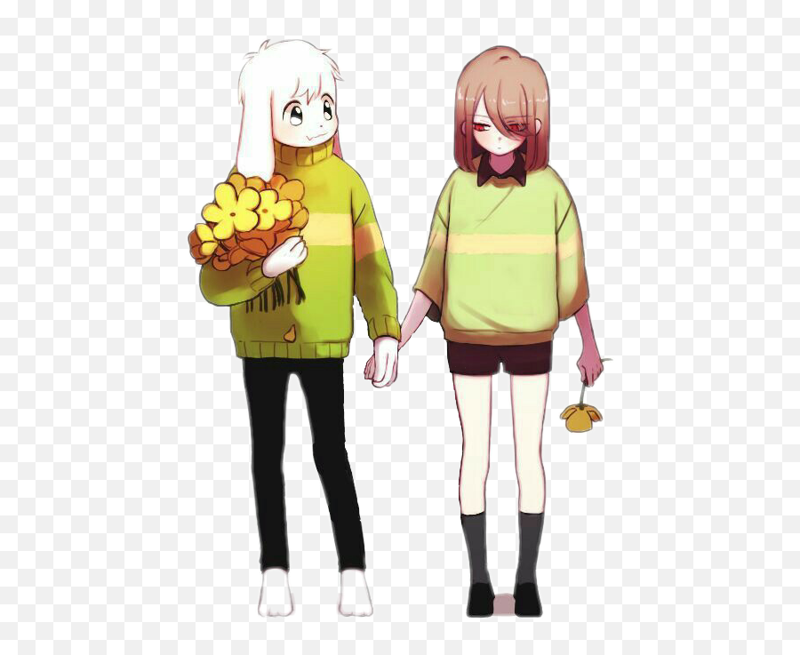 Undertale Asriel Chara Sticker - Undertale Chara Frisk Y Asriel Emoji,How To Make A Chara Emoji