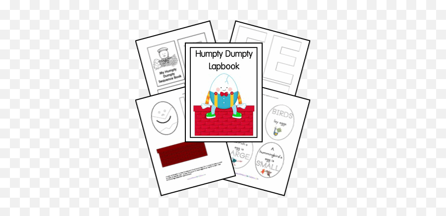 Humpty Dumpty Lapbook - You My Mother Characters Printables Emoji,Text Emoticon Of Humpty Dumpty