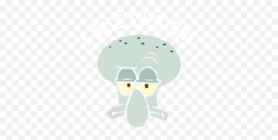 Spongebob Squarepants Squidward I Hate - Dot Emoji,Squidward Text Emoticon