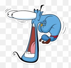 Drawings Cute Drawings Cartoon Drawings - Genie Shocked Aladdn Emoji,Lion Split Emotion Face Tattoo