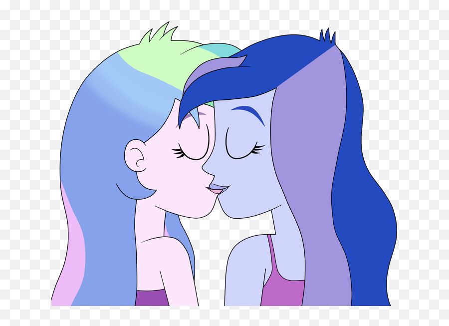 2487851 - Safe Anonymous Artist Derpibooru Exclusive Luna I Celestia Kiss Emoji,Incestual Emotions