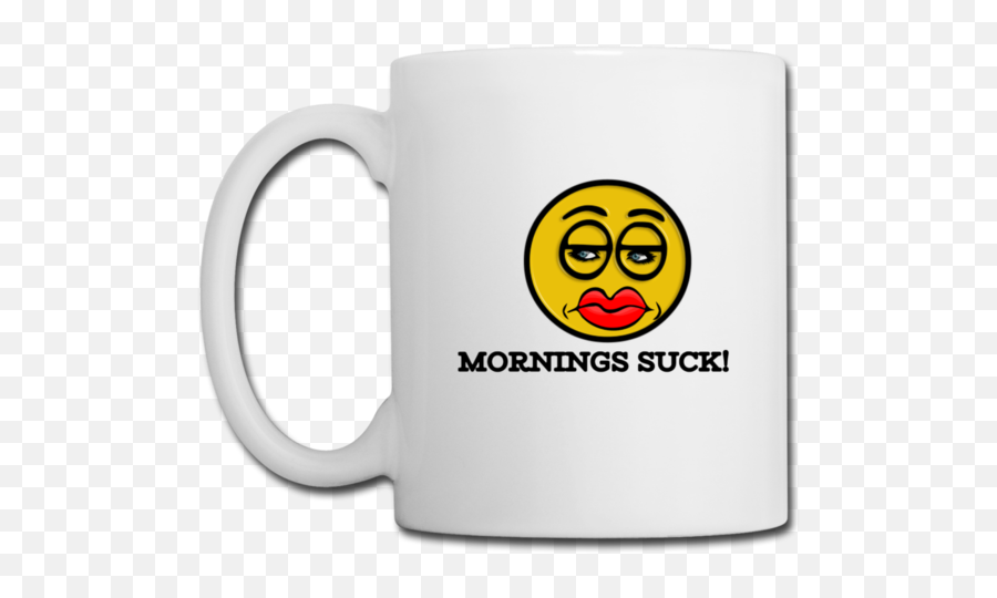 Mornings Suck Coffeetea Mug U2013 Per - Elel Fashion Elevated Png Tasse Emoji,Transparent Funny Korean Emoticons