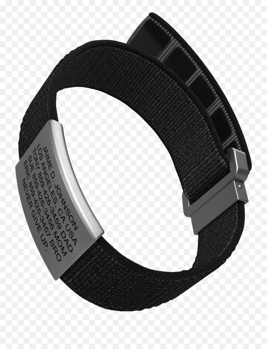 Wrist Id Sport Nylon Loop 19mm Slate - Road Id Emoji,All The Sport Emojis