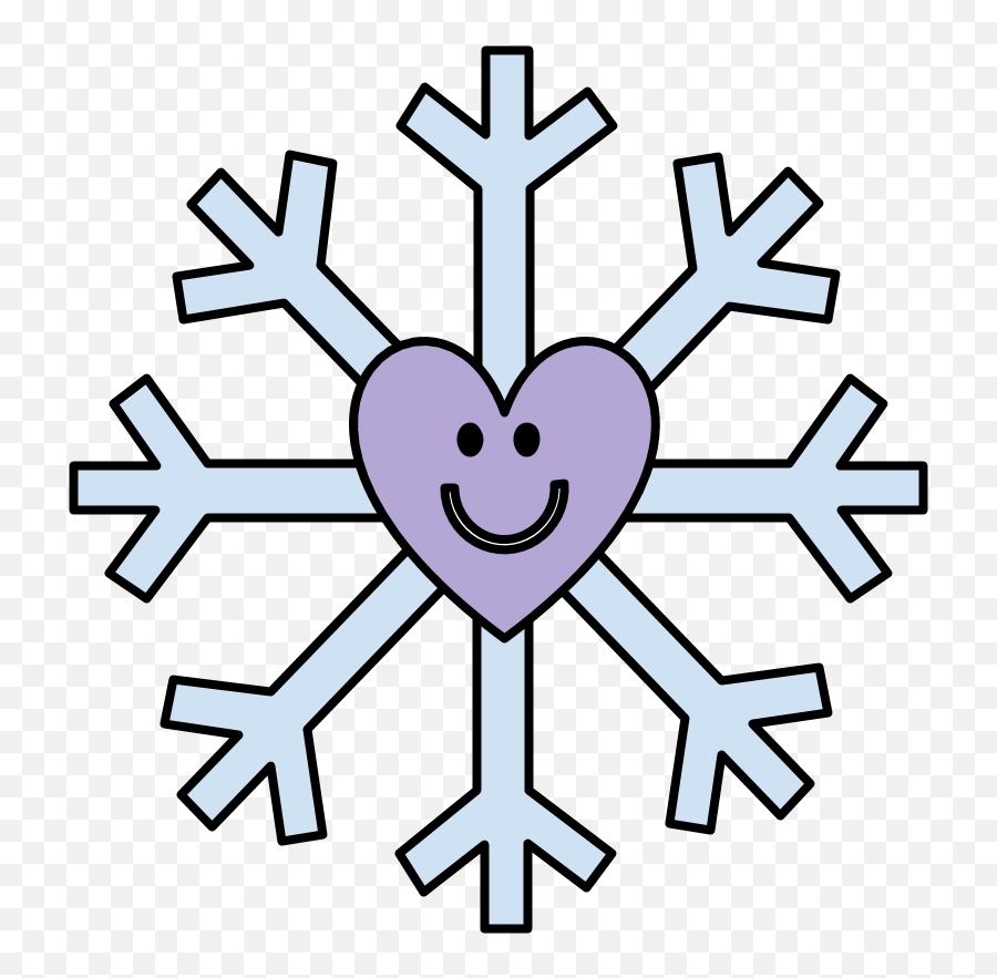 Snowflake Smiley Face Heart Purple - Our Family Is Just Emoji,Famillly Emoticon