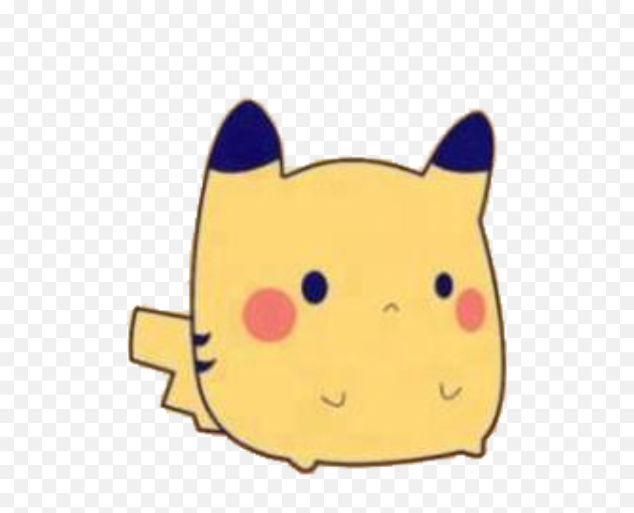 Pika Sticker - Fat Kawaii Pikachu Clipart Full Size Emoji,Fat Cute Cat Emoji