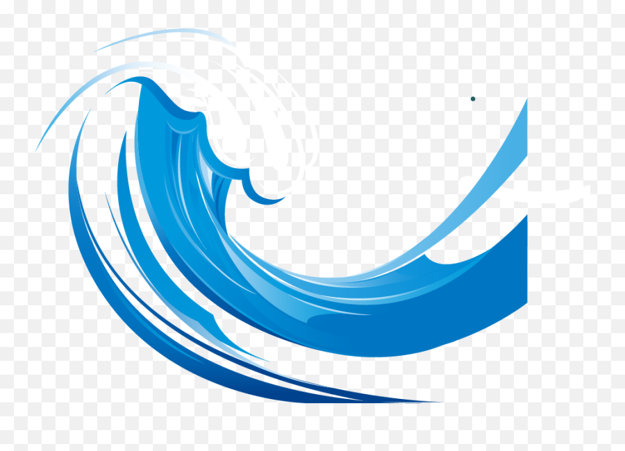 Wind Wave Euclidean Vector Clip Art - Blue Waves Png Emoji,Where Can I Get The Twitter Blue Wave Emoji