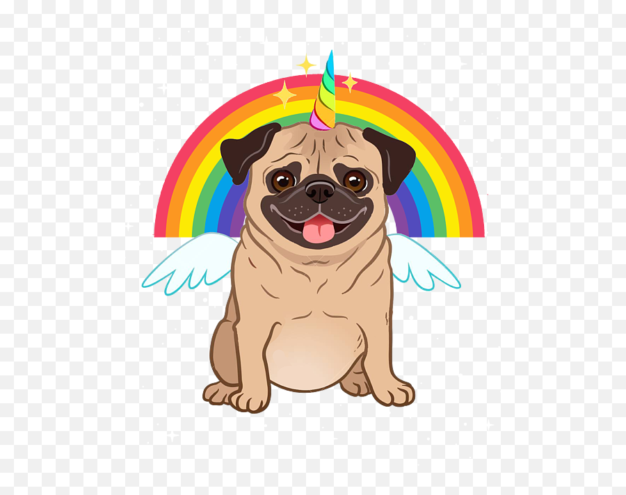 Pug Unicorn T Shirt Girls Kids Space Galaxy Rainbow Pugicorn Emoji,Pug Emoji To E-mail