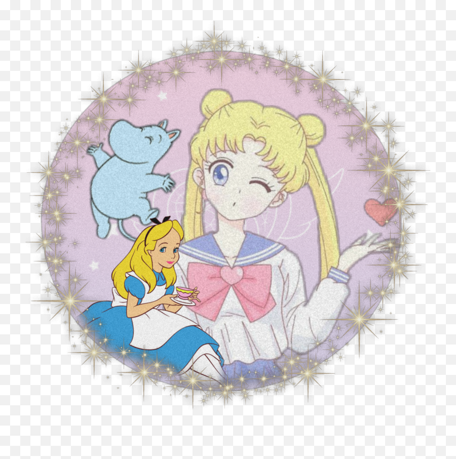 Sailormoon Moomin Alice Sticker - Alice In Wonderland Emoji,Daydreaming Emoji