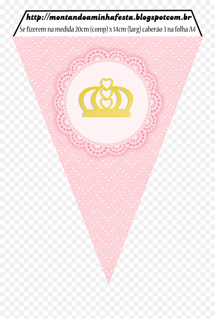 Golden Crown And Pink Lace Free Party Printables And Boxes - Imprimir Banderines De Corona Emoji,Emoji Party Favor