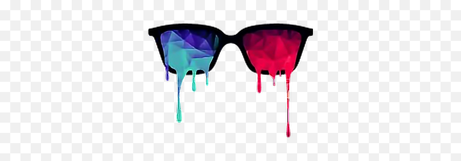 Glasses 3d Melt Melting Sticker By Feanor - Holi Goggles Emoji,3d Glasses Emoji