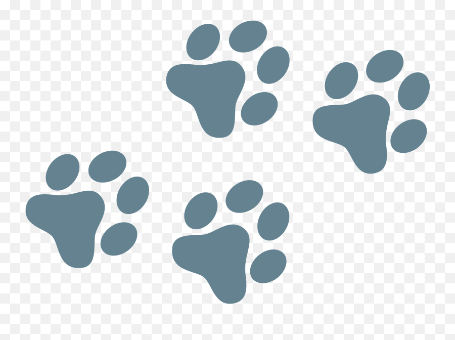 Dog Paw Prints Clipart - Dot Emoji,Pawprint Emoji