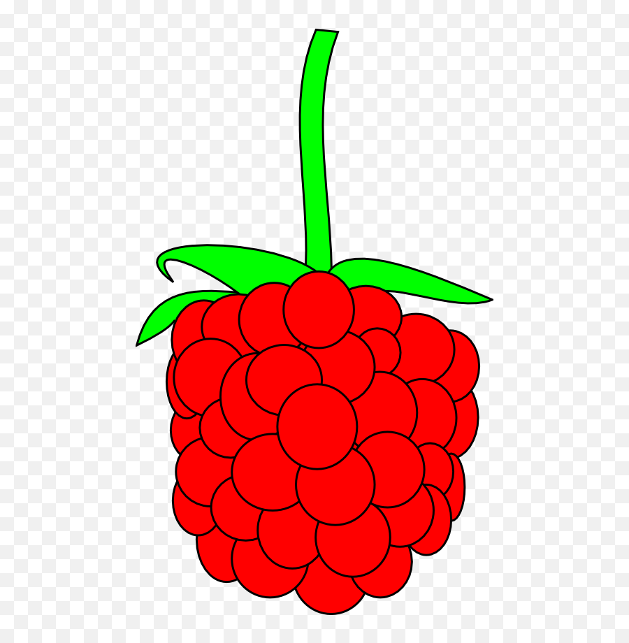 Simple Raspberry Clipart - Berry Clipart Emoji,Emoticons Raspberry