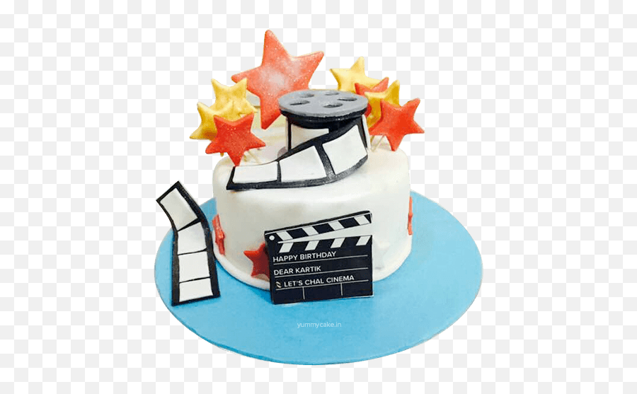 Pictures On Movie Birthday Cake - Happy Birthday Filmy Cake Emoji,Diy Emoji Birthday Party Ideas