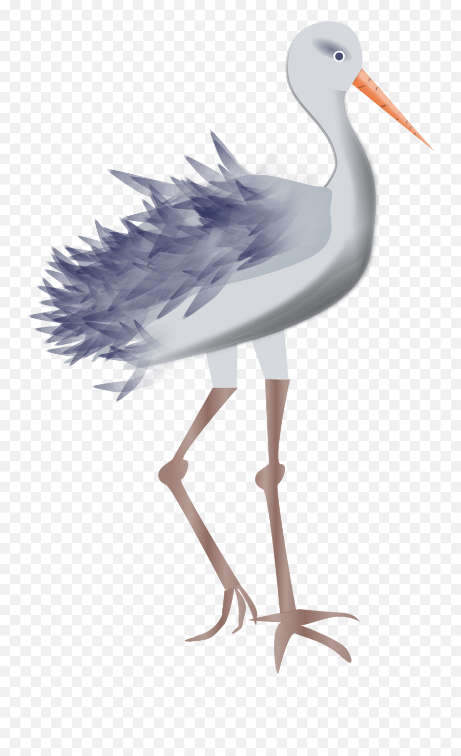 Stork Clipart - Gambar Kaki Burung Bangau Emoji,Origami Owl Emoji