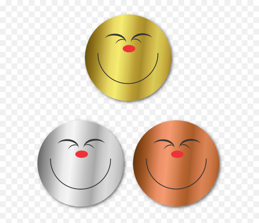 Mini Metallic Foil Smile Stickers - Happy Emoji,Mini Emoticon Stamps