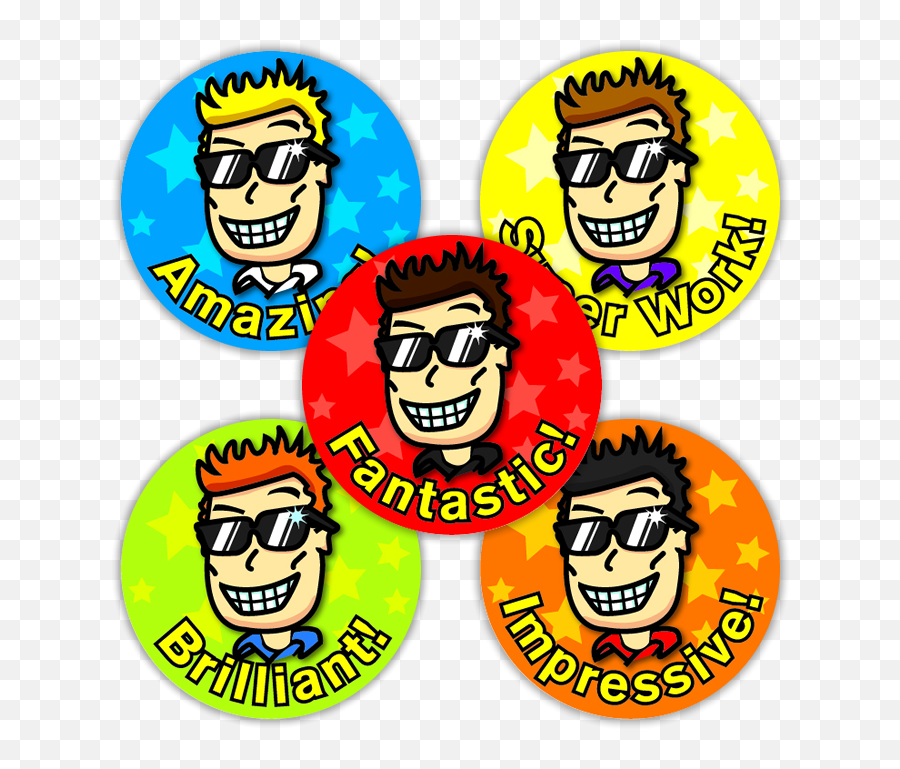 School Stickers Praise Variety Pack - Sunglasses Happy Emoji,Sunglasses Emoticon Code
