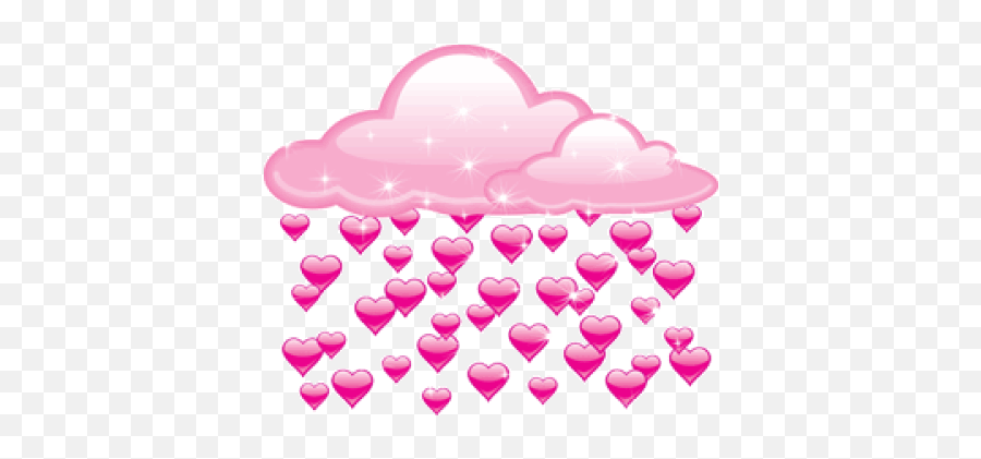 Love Gif - Heart Rain Gif Emoji,Weab Emoticons