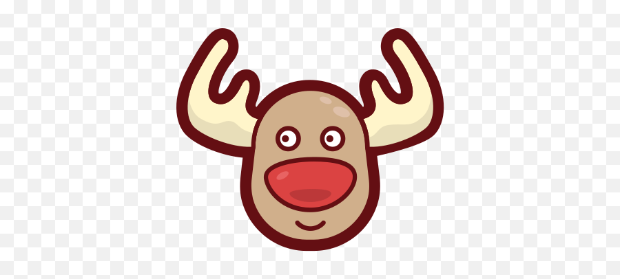 Reindeer Free Icon Of Free Christmas - Renna Icon Emoji,Rudolph Reindeer Emoticon For Twitter