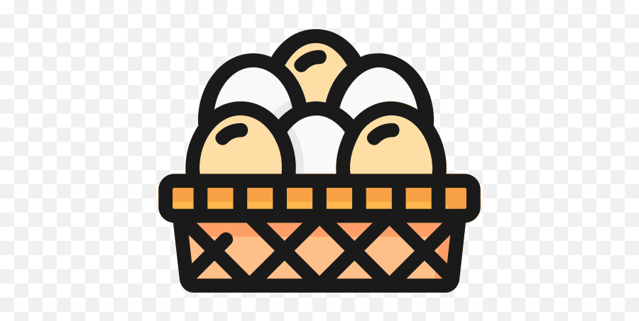 Eggs Basket Food Free Icon Of Agriculture And Farming - Basket Of Foods Free Icon Emoji,Egg Emoticon Facebook Text
