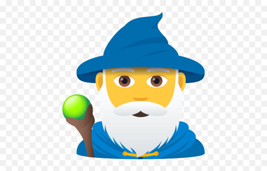 Society Magician Wizard Man - Emoji De Un Mago,Wizard Emoji