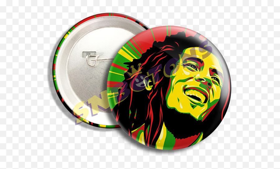 Boton - Reggae Emoji,Bob Marley Emoji