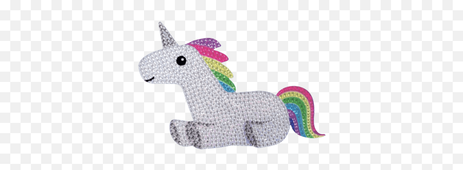 Rainbow Unicorn Rhinestone Decals - Unicorn Emoji,Horse Emoji Pillow