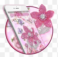 Luxurious Diamond Flower Theme - Iphone Emoji,Lily Flower Emoji