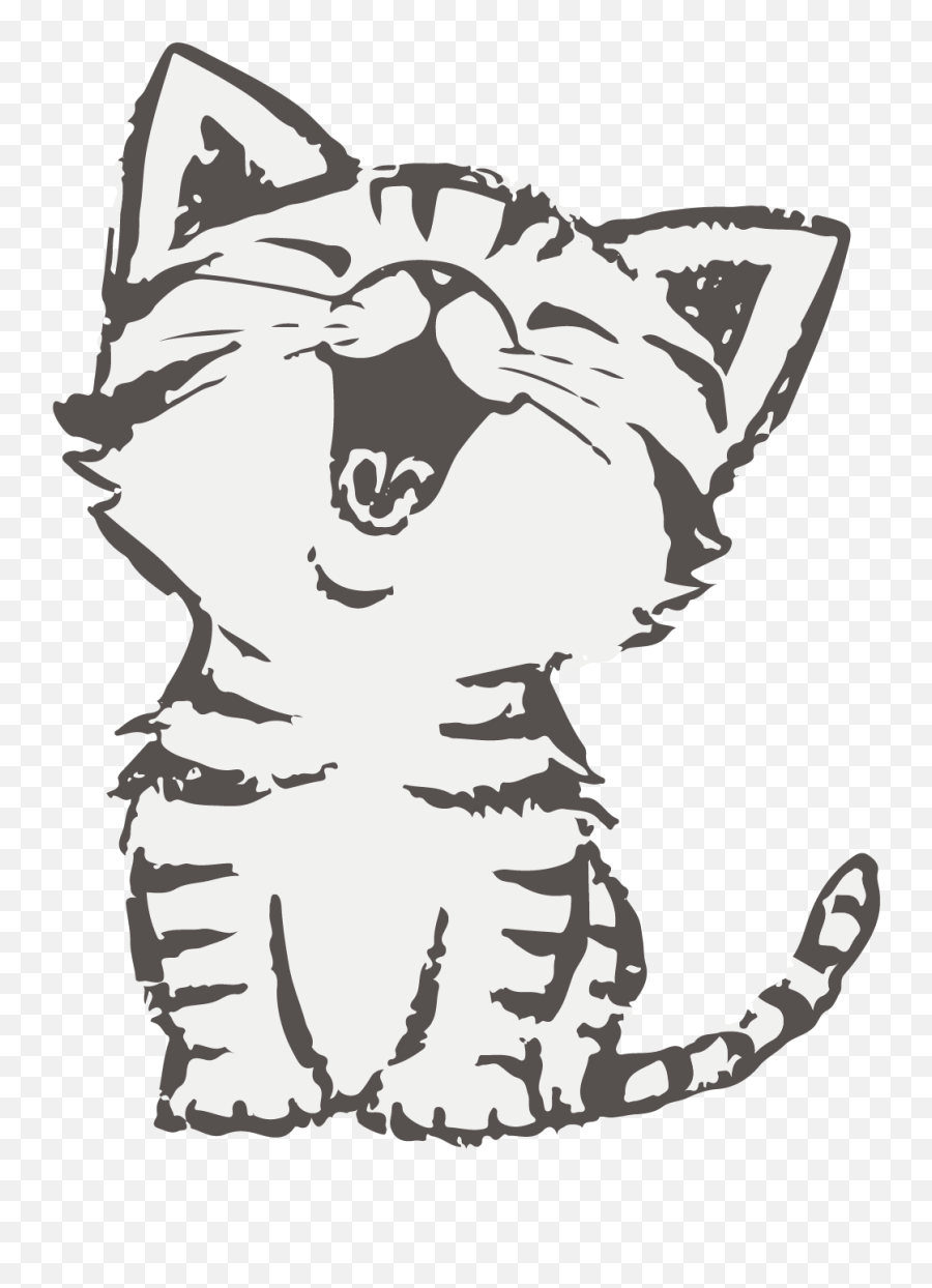 Siamese Canvas Iphone Cat Png File Hd - Little Cat Cartoon Drawing Emoji,Siamese Cat Emoticon