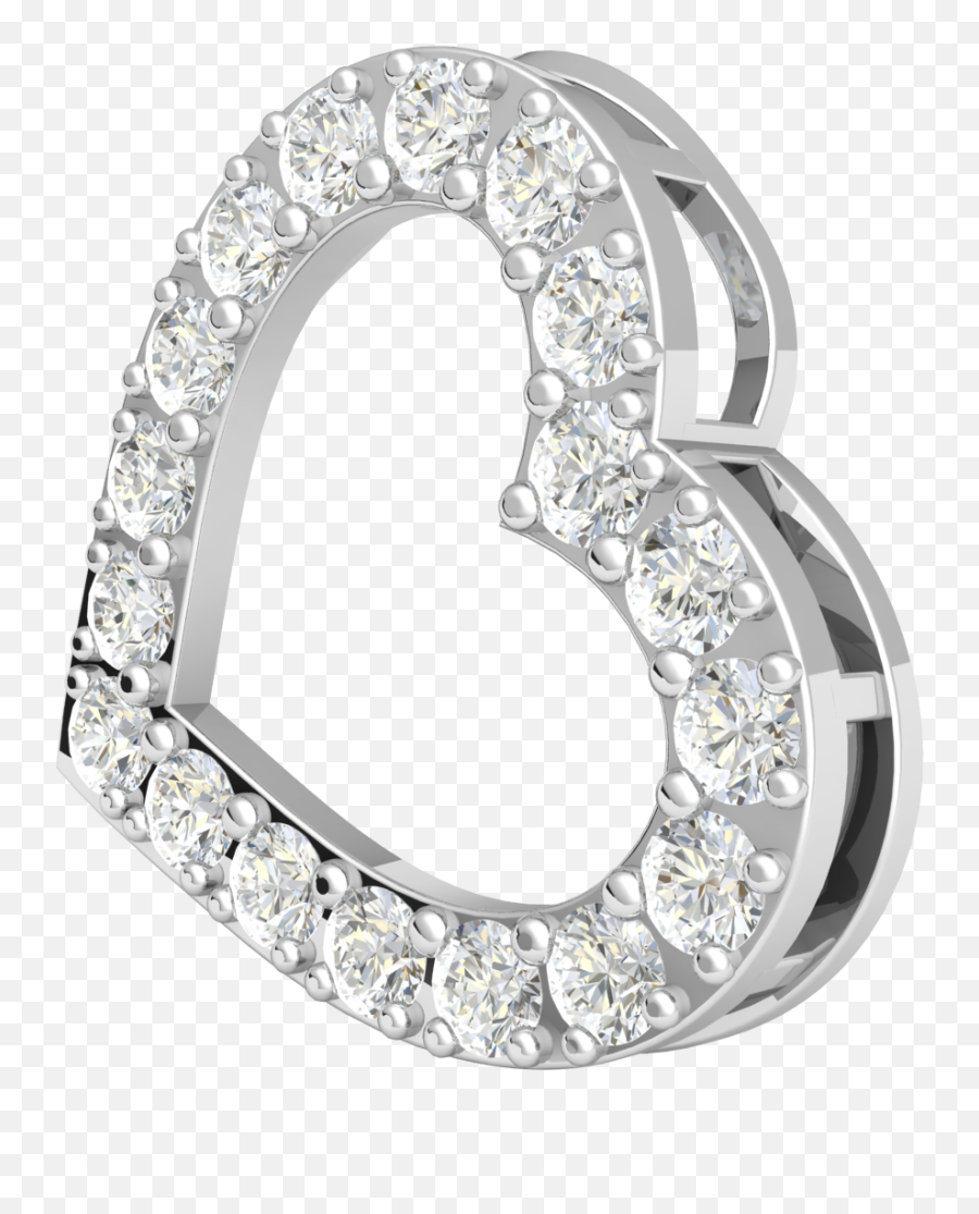 14k Gold 12ct Round Cut Diamond Pendant Ladies Gallery Emoji,Piercwed Heart Emoji