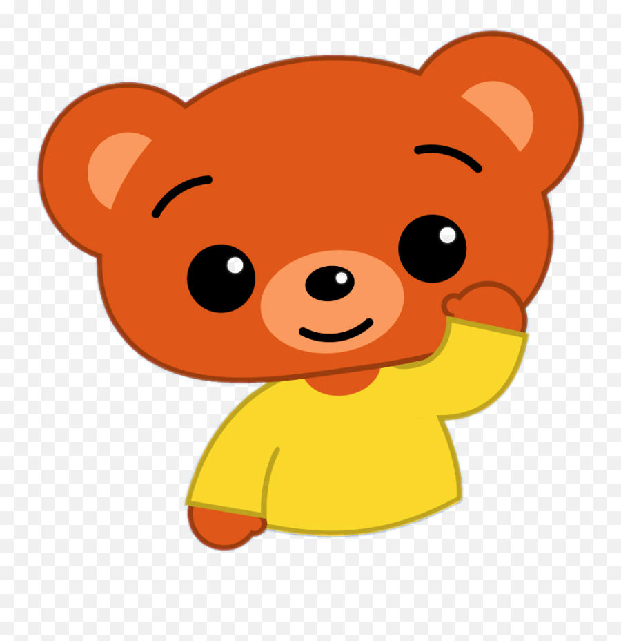 Bam The Bear Waving Pnglib U2013 Free Png Library Emoji,Peluche Emoticon Facebook