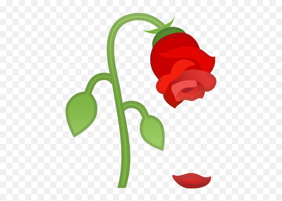 Wilted Flower Emoji - Transparent Wilted Rose Emoji,Wilted Rose Emoji