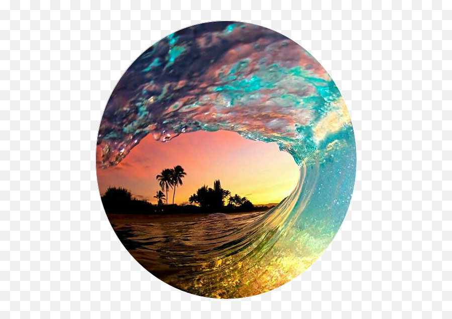 Waves Sticker Challenge On Picsart Emoji,Sunset Emoji Ocean