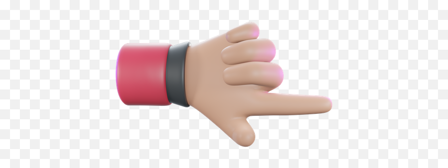 Premium Left Direction Finger Hand Gesture 3d Illustration Emoji,Finger Gun Emoji