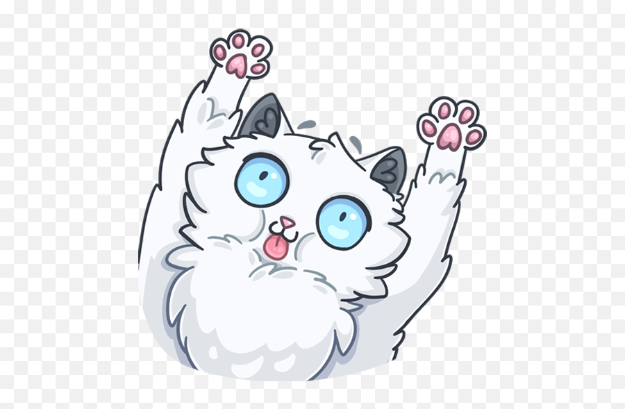 Snowball Cat Stickers By Hira Akram Emoji,Discord Elmo Rise Emoji