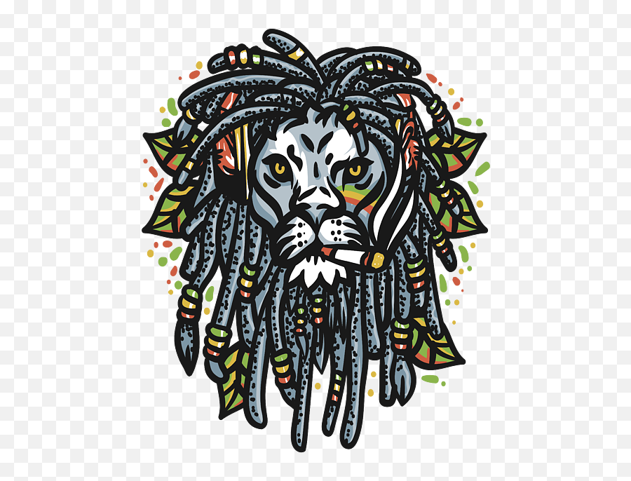 Smoking Weed Lion Rasta Rastafarian Stoner Greeting Card By Emoji,Weed Emojis Pride