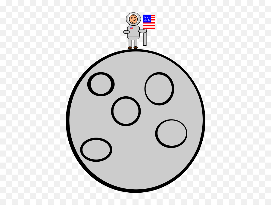 Vintage Man In The Moon Clipart Free - Neil Armstrong Clipart Emoji,Moon Man Emoji