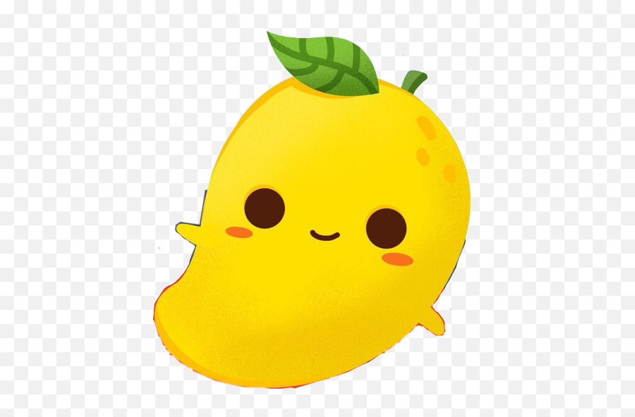 Mango Fruit Fruits Leaves Leaf Sticker By Funny - Transparent Cute Mango Emoji,Leaf Emoticon Text