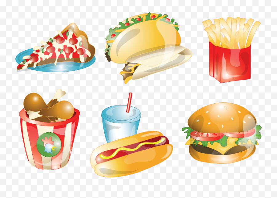 Transparent Vector Fast Food Clipart - Fast Food Vector Emoji,Fries Emoji