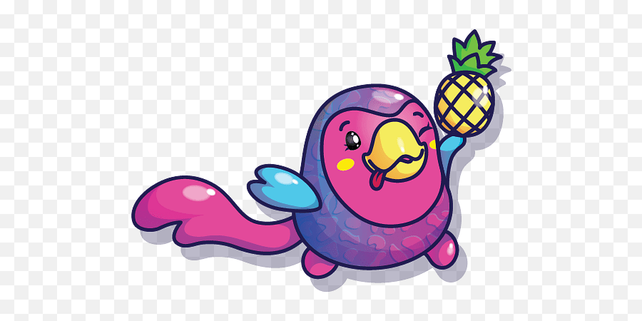 Pikmi Pop Squawk The Parrot Transparent Png - Stickpng Squawk The Macaw Pikmi Pops Emoji,Parrot Emoticon