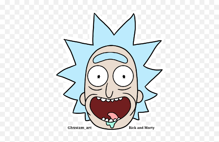Rick And Morty - Rick And Morty Rick Face Emoji,Rick And Morty Emojis