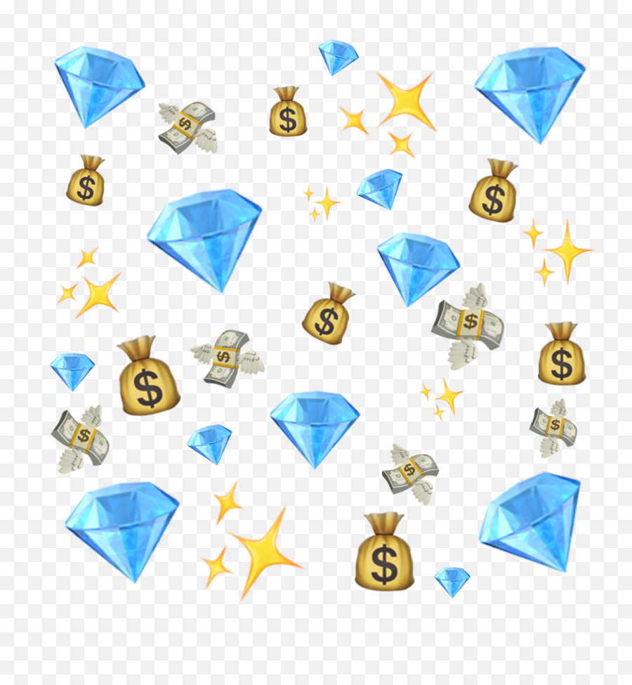 Emoji Emojibackground Blue Diamond - Folding,Moneybag Emoji